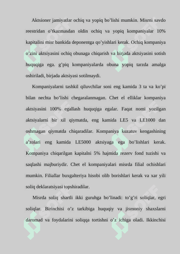 MISR ARAB RESPUBLIKASI SOLIQ TIZIMI 5