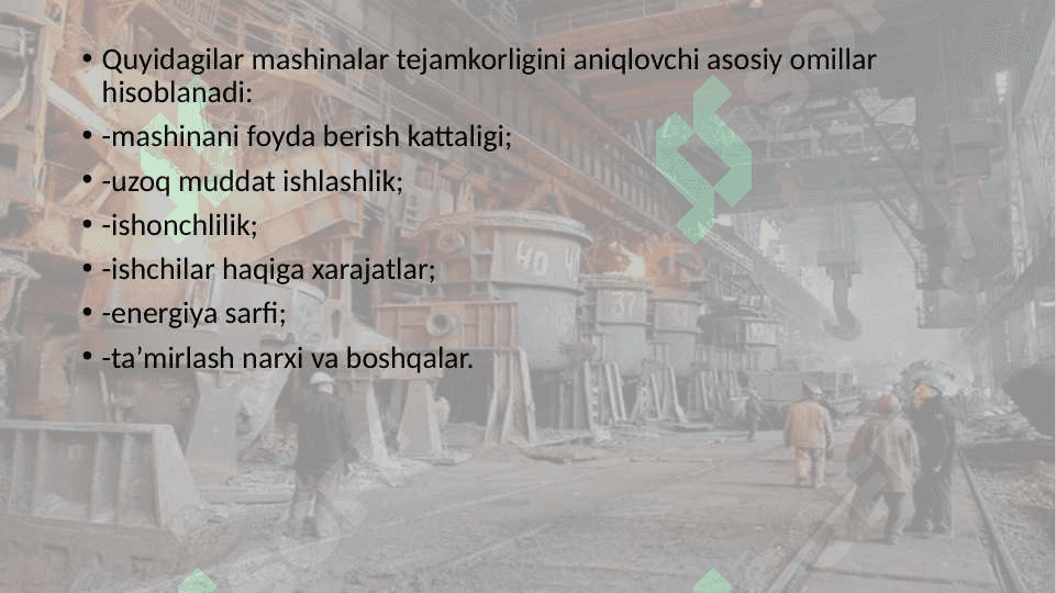LOYIHALASHNING IQTISODIY ASOSLARI 4