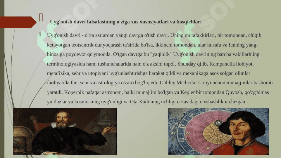 Uyg‘onish davrining tarix falsafasi. XVI-XV asrlar 3