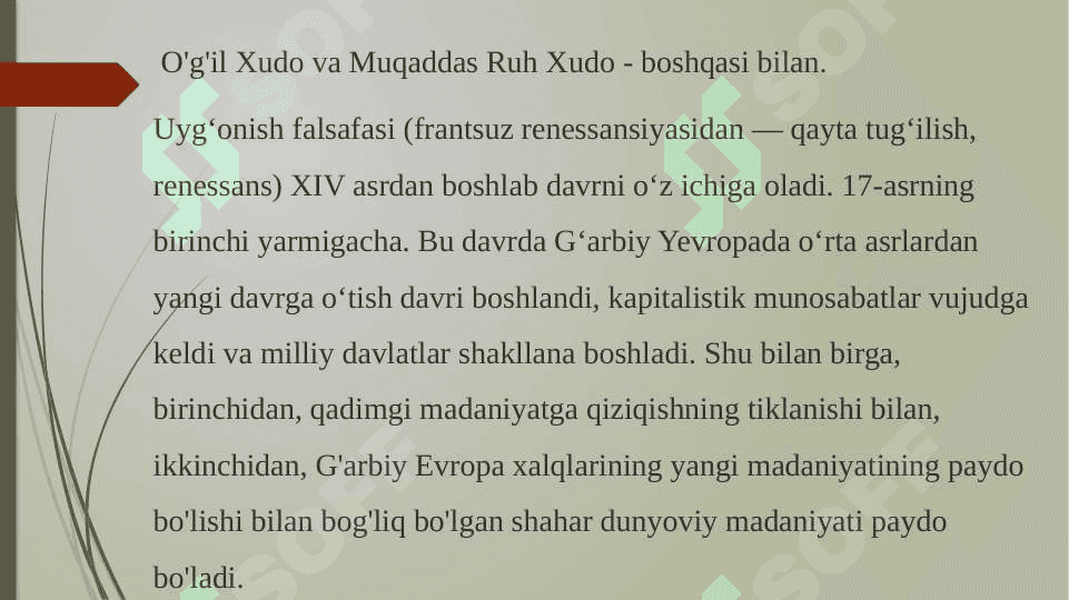 Uyg‘onish davrining tarix falsafasi. XVI-XV asrlar 4