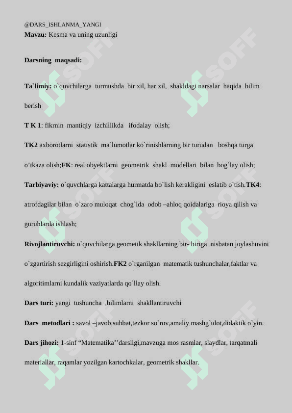 Kesma va uning uzunligi 2