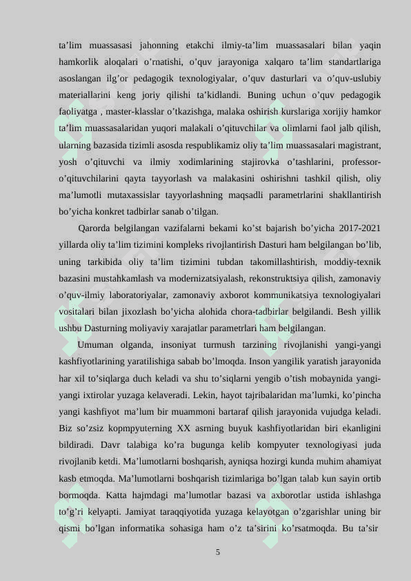 “Dreamweaver MX imkoniyatlaridan foydalanib o’rgatuvchi dasturlar yaratish metodikasi 6