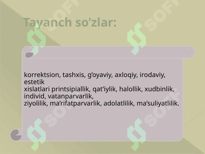 KORREKSION FAOLIYATNING MAZMUN-MOHIYATI. KORREKSION FAOLIYATNING ASOSIY TAMOYILLARI 2