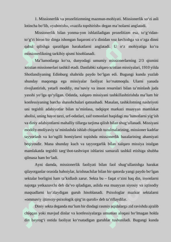 Missionerlik va prozelitizmning diniy e’tiqodni tanlashga salbiy ta’siri 2