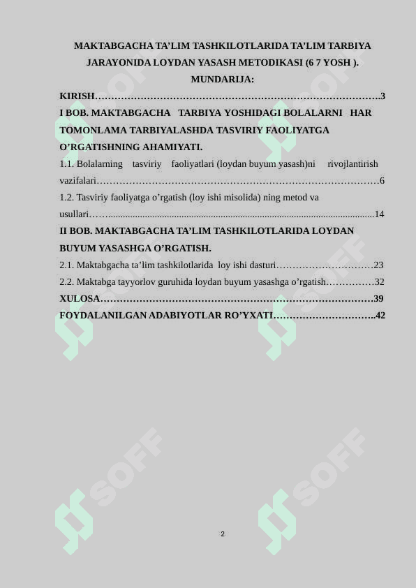 Maktabgacha ta’lim tashkilotlarida ta’lim tarbiya jarayonida loydan yasash metodikasi (6 7 yosh ) 2