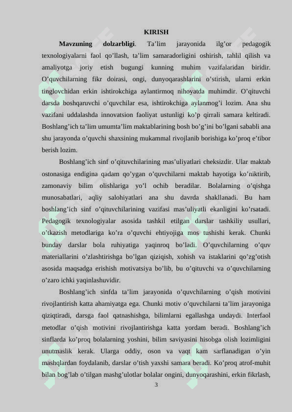 Boshlang’ich sinflarda noan’anaviy darslarni tashkil etish metodikasi 3