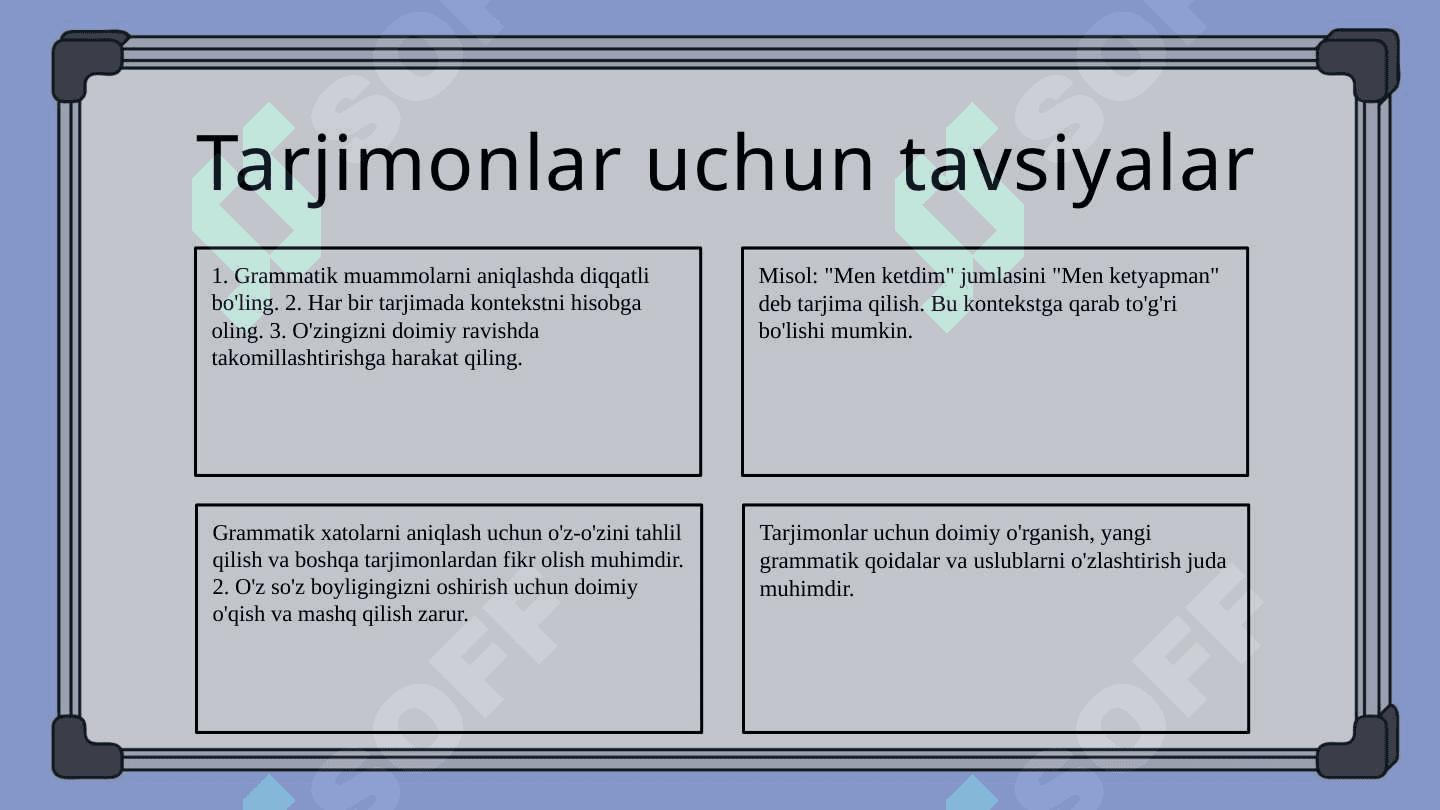 Tarjimada grammatik muammolar 5