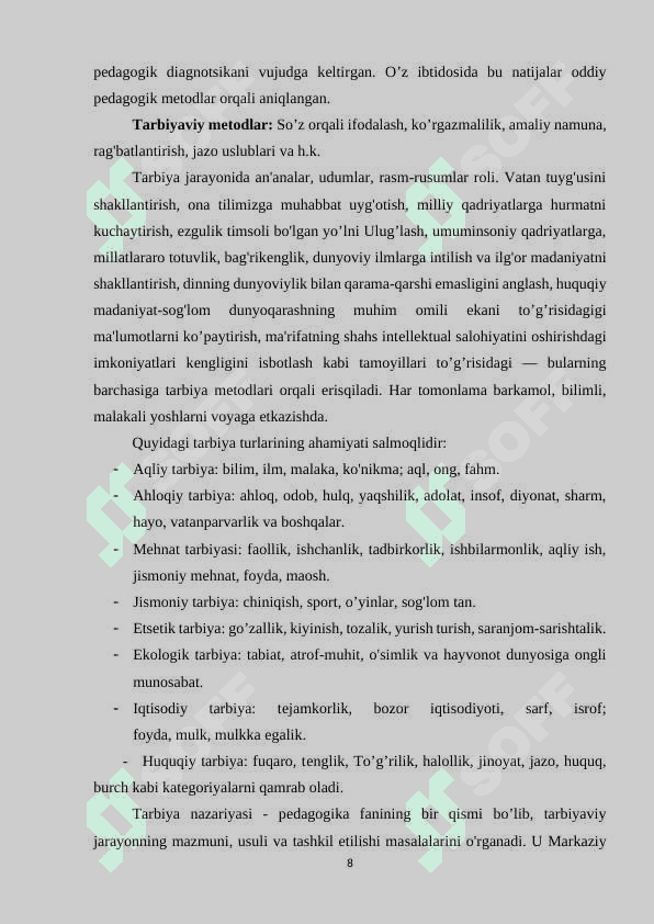 Tarbiya ijtimoiy hodisa va pedagogik jarayon sifatida 8