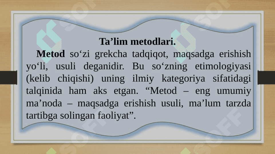 TA`LIM METODLARI VA VOSITALARI. METODIK USULLAR. 4