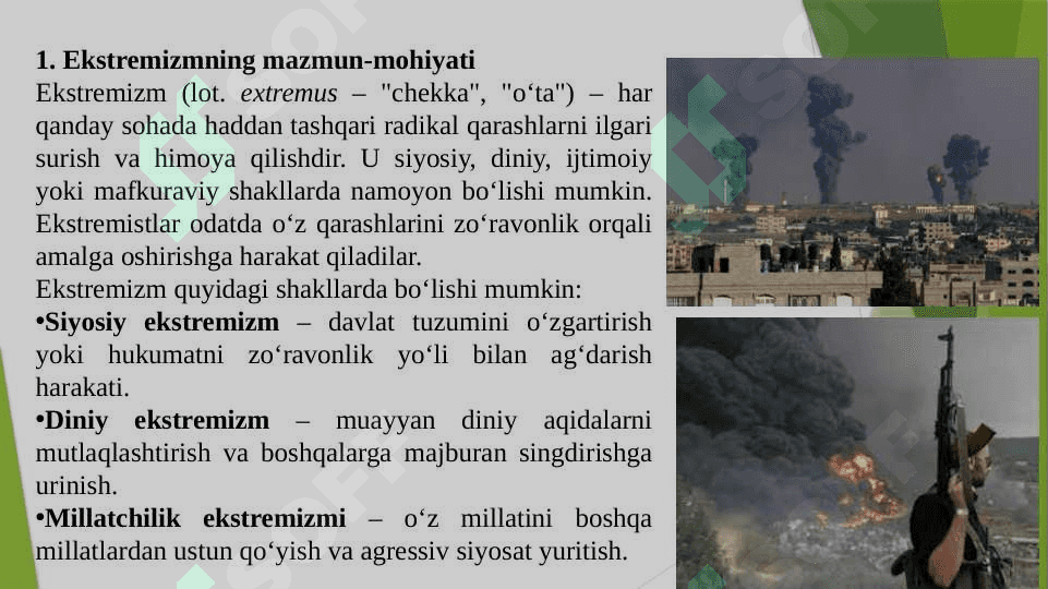 Ekstremizm va terrorizmni mazmun mohiyati va kelib chiqish sabablari 2