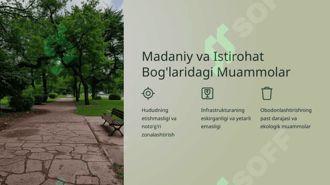 Madaniy  va istirohat bog’lari tarifi va turlar 6