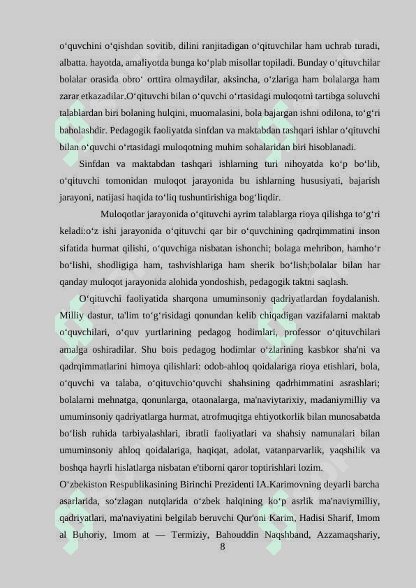 O’qituvchi muomala subyekti sifatida 8
