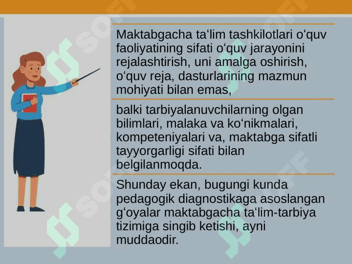 O’QUV JARAYONINI TASHKIL ETISHNING UMUMIY DIAGNOSTIKASI 6
