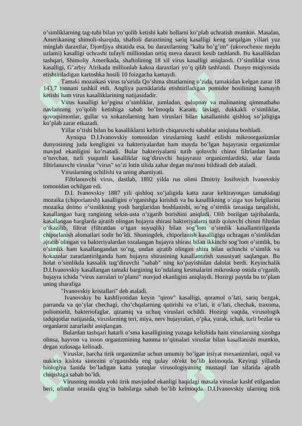 Viruslar va mikoplazmalar morfologiyasi, tuzilishi va ko’payishi.  rejasi. 2