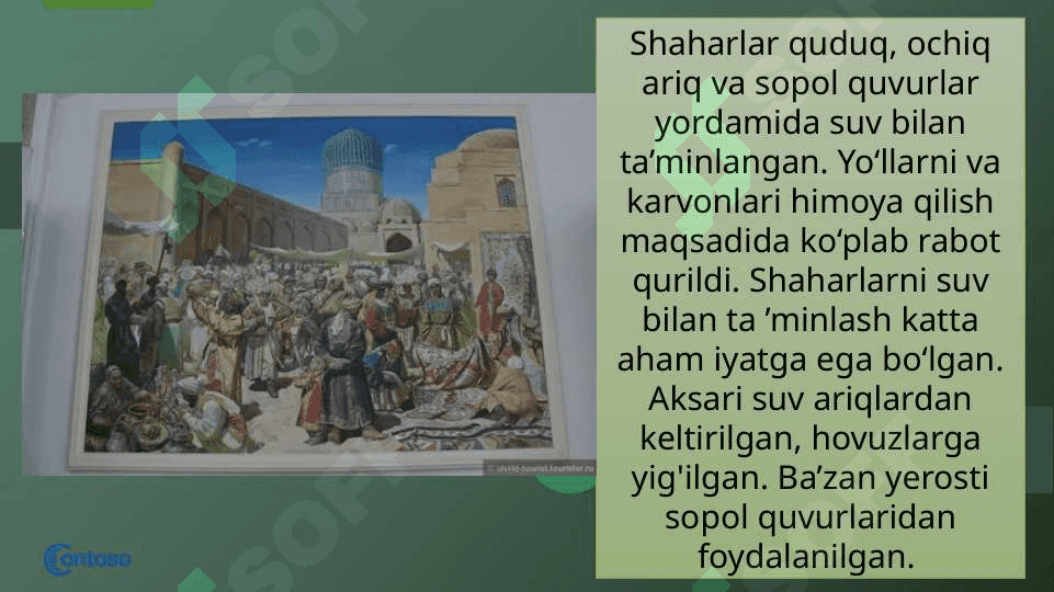 O’zbekiston hududida IX-XII asrlarda shaharlar taraqqiyoti. 6