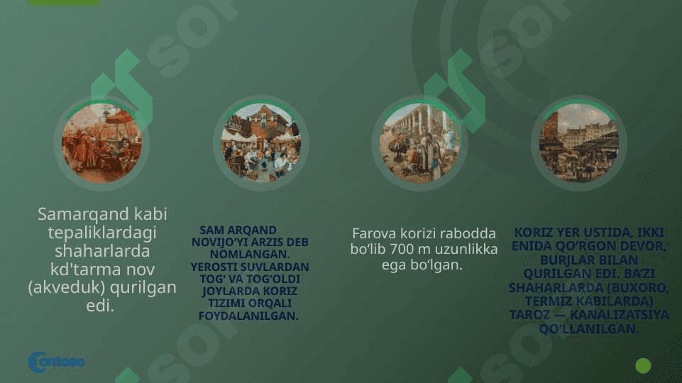 O’zbekiston hududida IX-XII asrlarda shaharlar taraqqiyoti. 7
