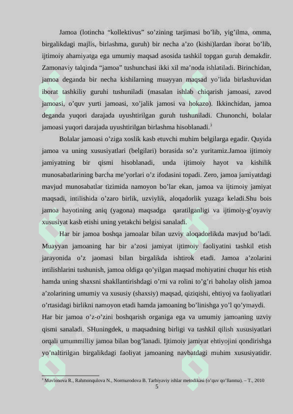O’quvchilar jamoasini shakllantirish uslubiyoti 5