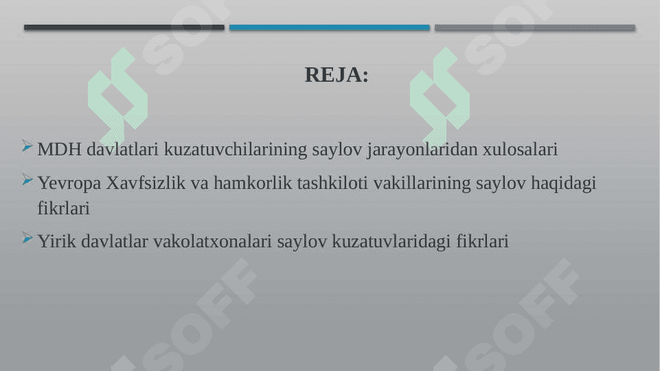 MDH va ShOS vakillarining O‘zbekistonda bo‘lib o‘tgan saylovlarga fikrlari 2