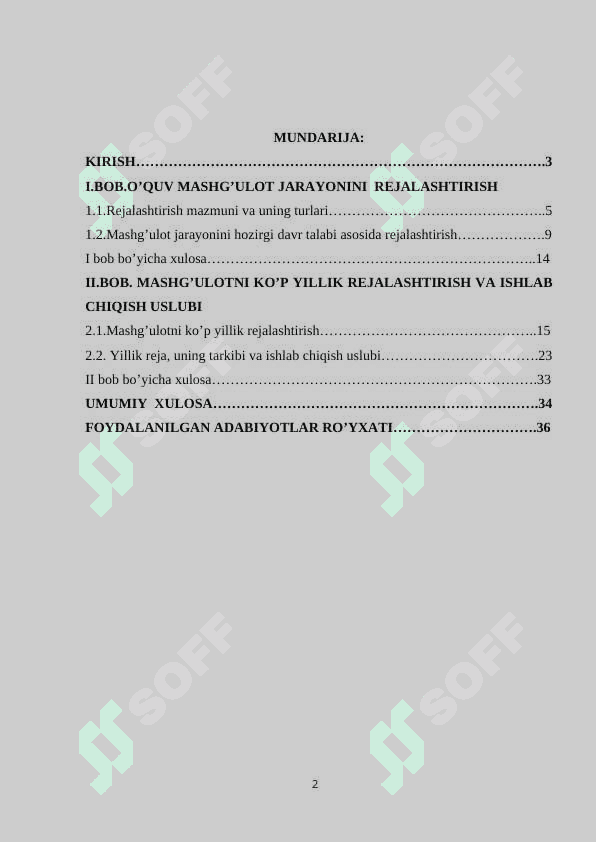 Sportchilar o’quv mashg’ulot jarayonini rejalashtirish 2