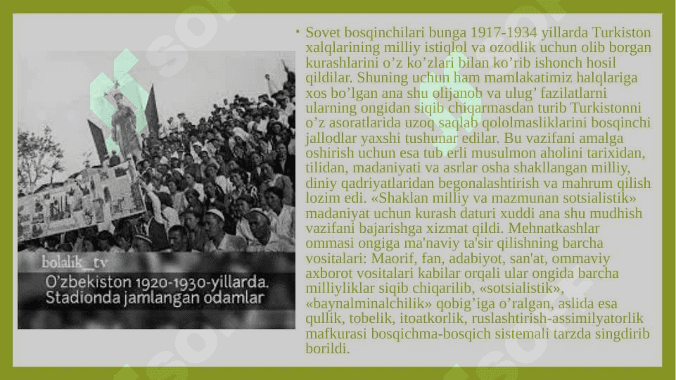 O'ZBEKISTONDA 1920-1930 YILLARDA SIYOSAT 8