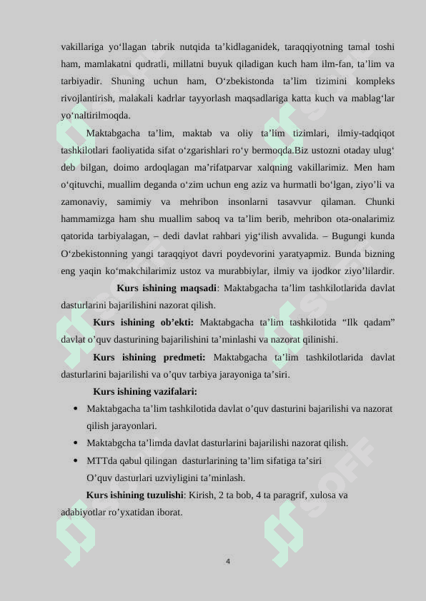 Maktabgacha ta’lim tashkilotlarida davlat dasturlarini bajarilishini nazorat qilish 4