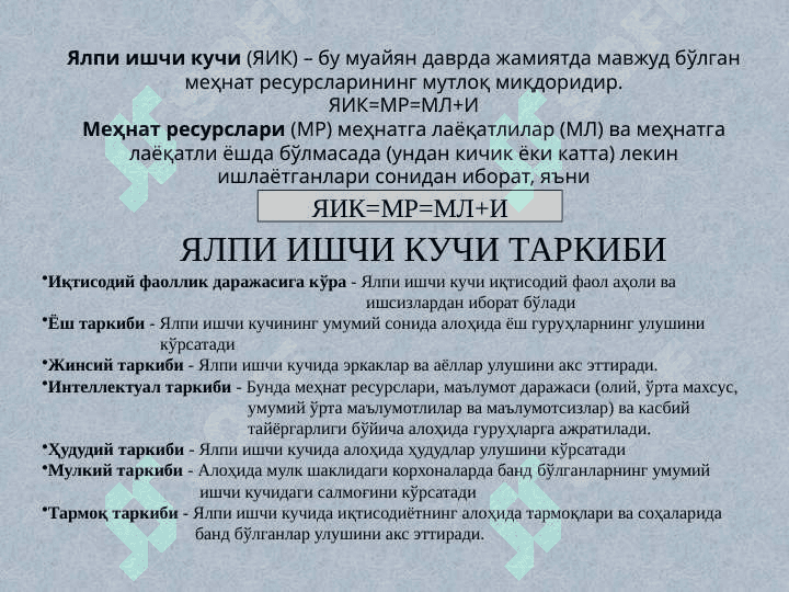 Bandlik va ishsizlik ahamiyati 3