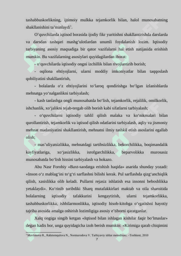 Tarbiyaviy ishlar va iqtisodiy tarbiya 7