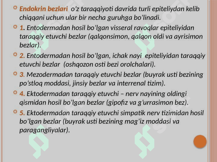 Ekzokrin va endokrin azolar haqida tushuncha 5