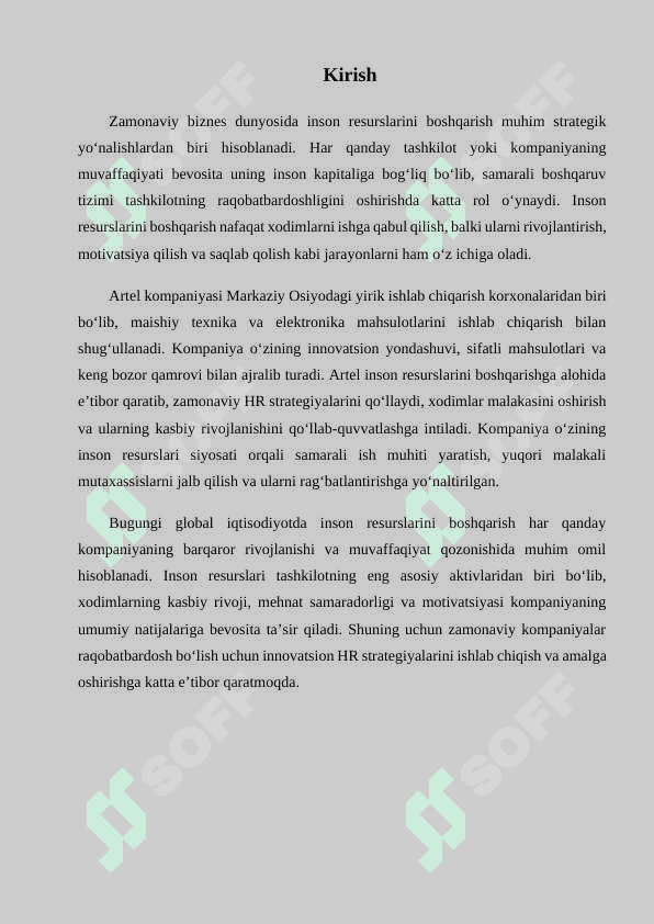 Artel kompaniyasining inson resurslarini boshqarishi 2