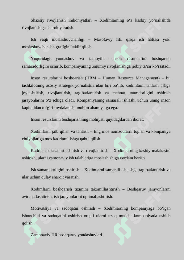 Artel kompaniyasining inson resurslarini boshqarishi 5