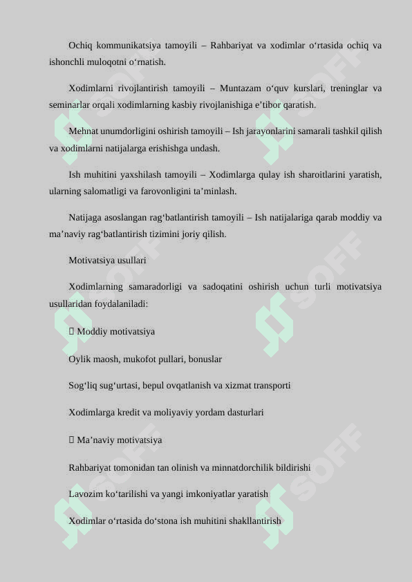 Artel kompaniyasining inson resurslarini boshqarishi 7