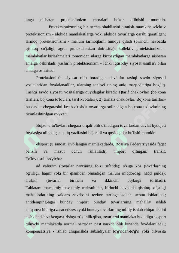 ERKIN SAVDO VA PROTEKSIONIZM SIYOSATI 3