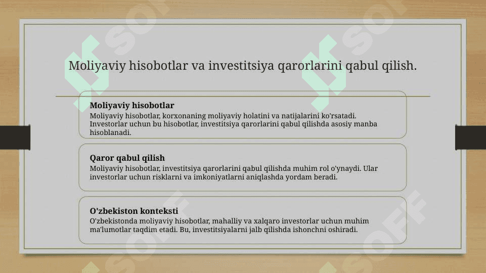 Moliyaviy hisobotning konseptual asosi MHXS 6
