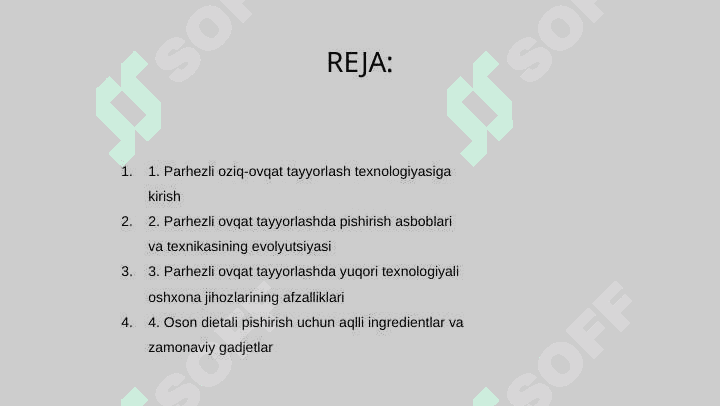 Parhez taomlar tayyorlash texnalogiyasi 2