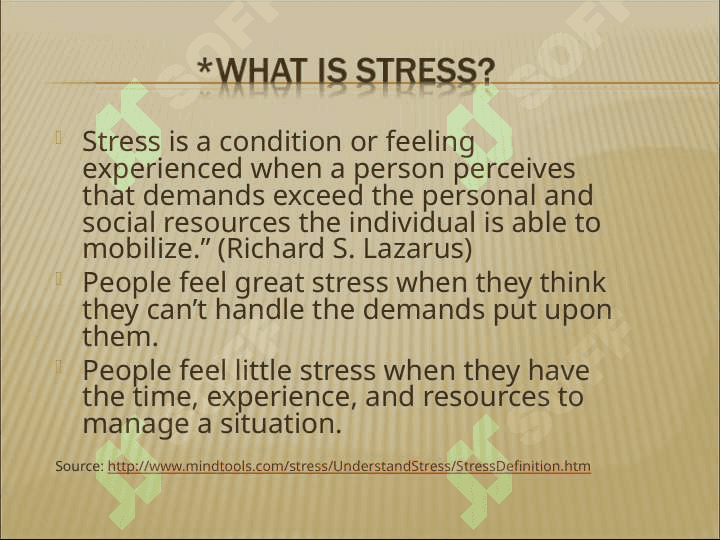 Stress and Stress Management 2