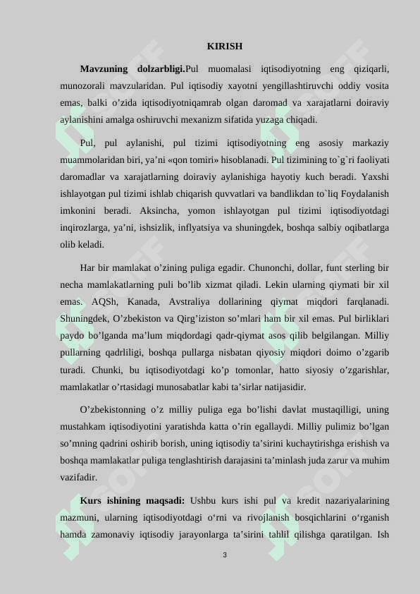 PUL KREDIT NAZARIYALARI 3
