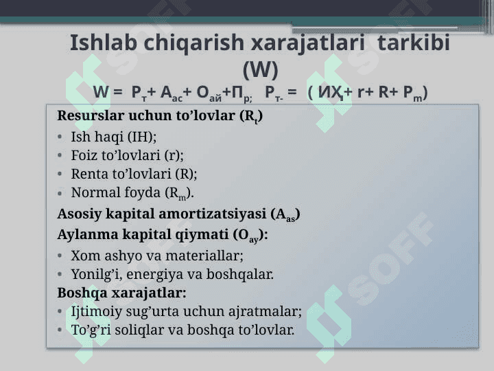 SARF XARAJATLAR, FOYDA VA ZARAR 4