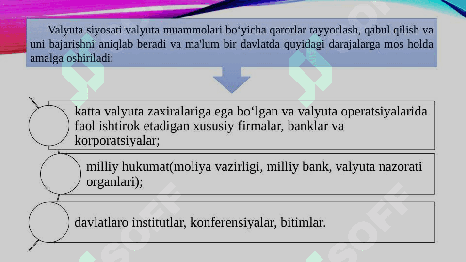 VALYUTA SIYOSATINI AMALGA OSHIRISH DASTAKLARI VA USULLARI 8