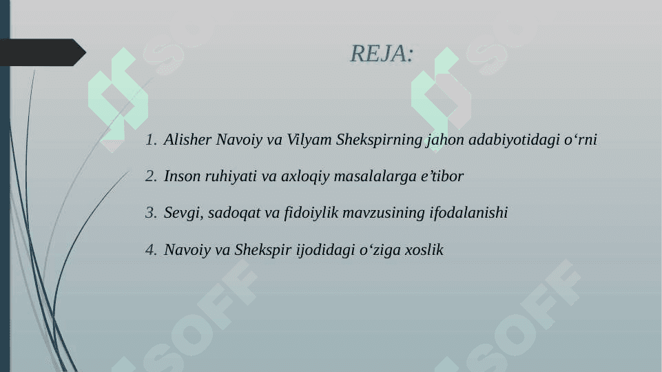 ALISHER NAVOIY VA VILYAM SHEKSPIR IJODIDA BADIIY TAMOYILLAR MUSHTARAKLIGI VA O'ZIGA XOSLIK 2