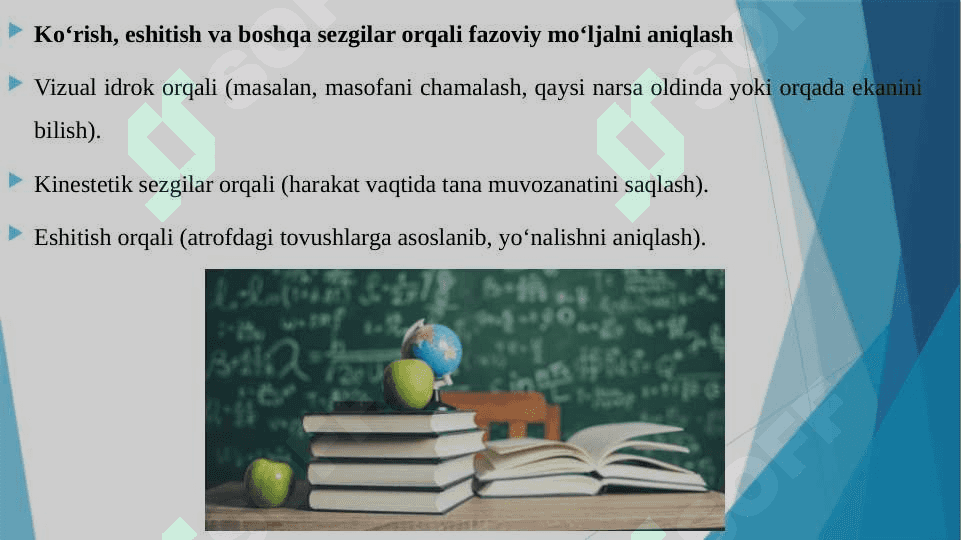 FAZODA MOʻLJALGA OLISHNI SHAKLLANTIRISH VAZIFALARI OʻZIGA NISBATAN TINCH VA HARAKAT HOLATIDAGI ASOSIY YOʻNALISHLARNI FARQLASH 5