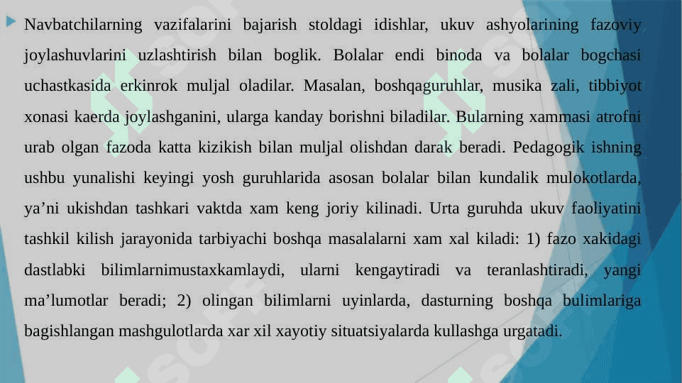 FAZODA MOʻLJALGA OLISHNI SHAKLLANTIRISH VAZIFALARI OʻZIGA NISBATAN TINCH VA HARAKAT HOLATIDAGI ASOSIY YOʻNALISHLARNI FARQLASH 8