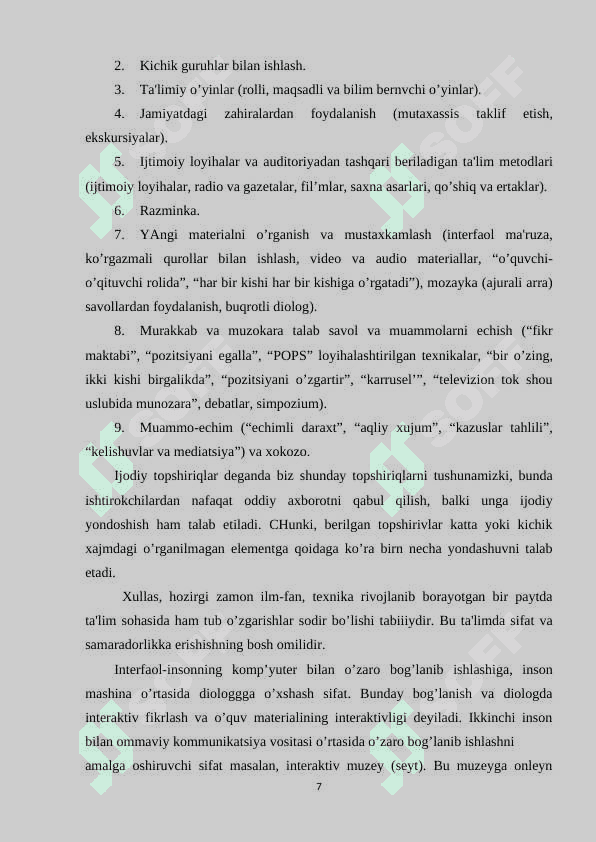 O’quvchilarga bilim berish jarayonida noan’anaviy yondashish 7