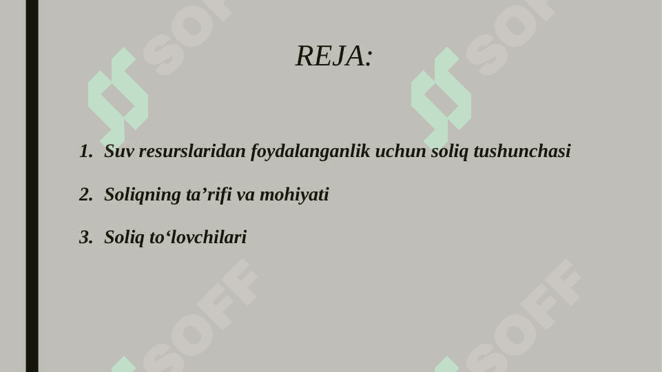 Suv resurslaridan foydalanganlik uchun soliq 2