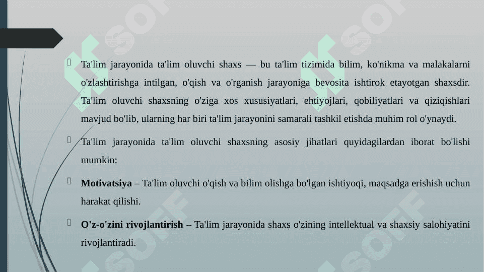 TA'LIM JARAYONIDA TA'LIM OLUVCHI SHAXSI 3