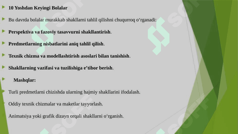 TURLI YOSHDAGI BOLALARDA PREDMETLAR SHAKLI VA ULARNING QISMLARINI TAHLIL QILISH MASHQ QILDIRISH MASHGʼULOT ISHLANMASI TUZISH 8