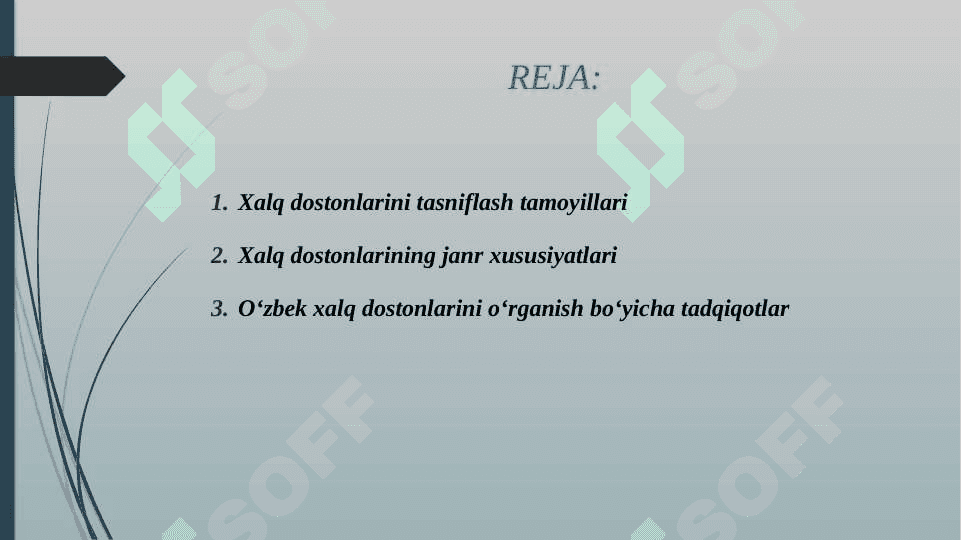 XALQ DOSTONLARI TASNIFI YUZASIDAN OLIB BORILGAN ISHLAR. 2