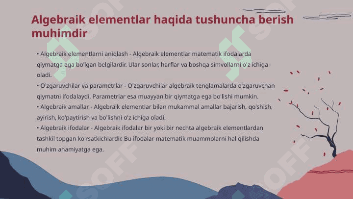 Algebraik elementlarni òrgatish metodikasi 3