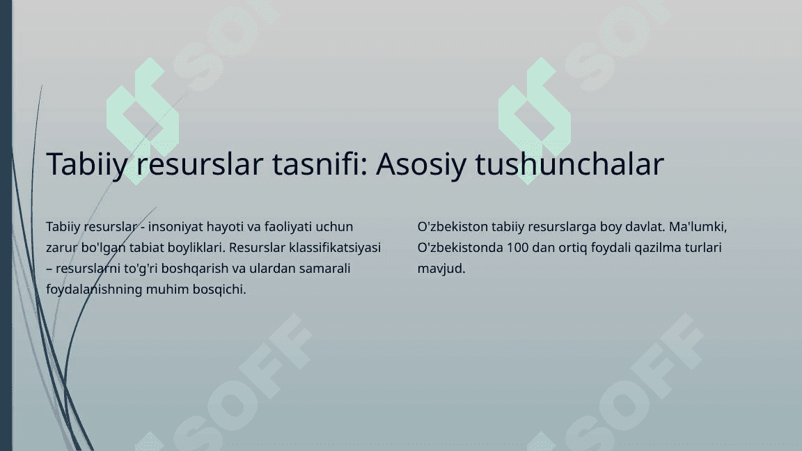 Tabiiy resurslar tasnifi 2