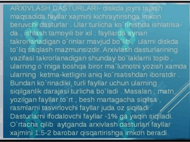 Arxivlash dasturlari 5