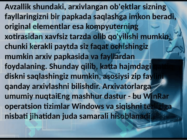 Arxivlash dasturlari 7